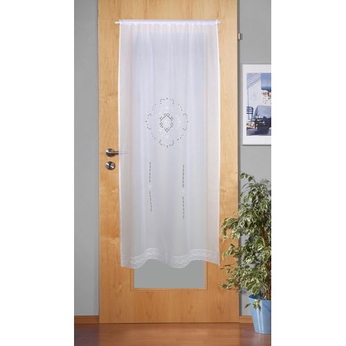 4056751251112 - Türvorhang HOME WOHNIDEEN ALEGRA Gr 1 weiß B60cm H180cm Polyester Gardinen 4056751251112 - Türvorhang HOME WOHNIDEEN ALEGRA Gr 1 weiß B60cm H180cm Polyester Gardinen