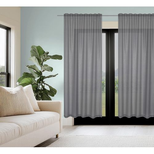 4056751421959 - Gardine HOME WOHNIDEEN DOLLY Gardinen Gr 145 cm Multifunktionsband 140 cm grau Transparente Gardinen transparent 4056751421959 - Gardine HOME WOHNIDEEN DOLLY Gardinen Gr 145 cm Multifunktionsband 140 cm grau Transparente Gardinen transparent