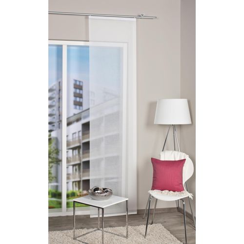 4056751292962 - Schiebegardine HOME WOHNIDEEN AUERBACH UNI Gr 1 weiß (wollweiß) B60cm H245cm Polyester Gardinen HxB 245x60 Schiebevorhang Effektvoile Uni