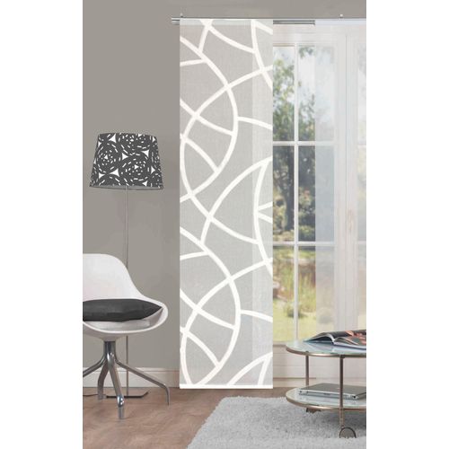 4056751395373 - Schiebegardine HOME WOHNIDEEN CASSÉ Gardinen Gr 245 cm Paneelwagen 60 cm weiß (wollweiß) Schiebegardinen halbtransparent Leinen-Voile mit transparentem Scherli