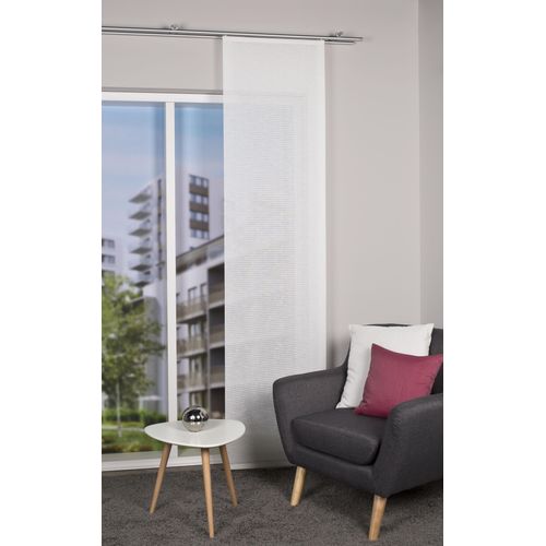 4056751381277 - Schiebegardine HOME WOHNIDEEN BALTO Gardinen weiß (wollweiß) nach Räumen Gardine HxB 245x60 Struktur Schiebevorhang