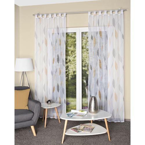 4056751437448 - Vorhang HOME WOHNIDEEN PAOLO Gardinen Gr 145 cm Schlaufen 140 cm gelb Schlaufen Schlaufenschal bedruckt 4056751437448 - Vorhang HOME WOHNIDEEN PAOLO Gardinen Gr 145 cm Schlaufen 140 cm gelb Schlaufen Schlaufenschal bedruckt