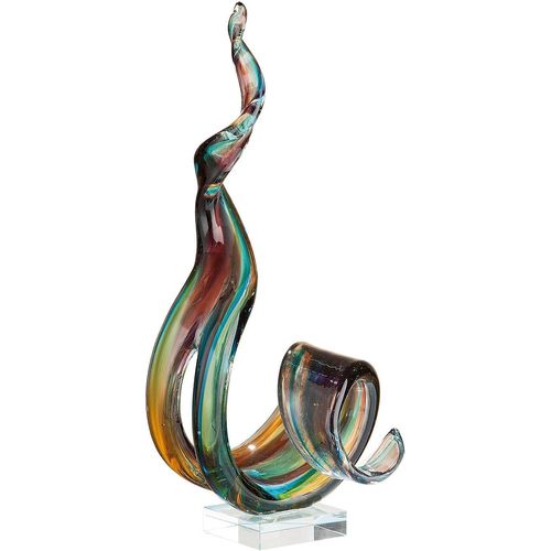 4009079394665 - Dekoobjekt CASABLANCA BY GILDE Skulptur Marea mehrfarbig H 395 cm bunt (mehrfarbig) B18cm H395cm T18cm Glas Dekofiguren