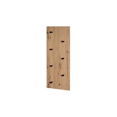 4001070374424 - Wandgarderobe HAKU Hoch- und Querformat 7 Haken mit jeweils 3 kg Tragkraft B 800 x T 50 x H 300 mm Holz Metall helles Eiche-Dekor schwarz 4001070374424 - Wandgarderobe HAKU Hoch- und Querformat 7 Haken mit jeweils 3 kg Tragkraft B 800 x T 50 x H 300 mm Holz Metall helles Eiche-Dekor schwarz