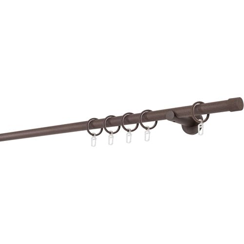 4066866100809 - Gardinenstange MYDECO 20mm Cap Wandträger 65 cm Gardinenstangen Gr L 280 cm 1 läufig braun Gardinenstangen Wandmontage 4066866100809 - Gardinenstange MYDECO 20mm Cap Wandträger 65 cm Gardinenstangen Gr L 280 cm 1 läufig braun Gardinenstangen Wandmontage