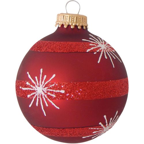 0024762902143 - Weihnachtsbaumkugel KREBS GLAS LAUSCHA CBK90214 Weihnachtsdeko rot Christbaumschmuck Christbaumkugeln Glas rot (rot weiß) Ø7cm Glas Weihnachtsbaumkugeln aus Glas mit Sternendekor 0024762902143 - Weihnachtsbaumkugel KREBS GLAS LAUSCHA CBK90214 Weihnachtsdeko rot Christbaumschmuck Christbaumkugeln Glas rot (rot weiß) Ø7cm Glas Weihnachtsbaumkugeln aus Glas mit Sternendekor