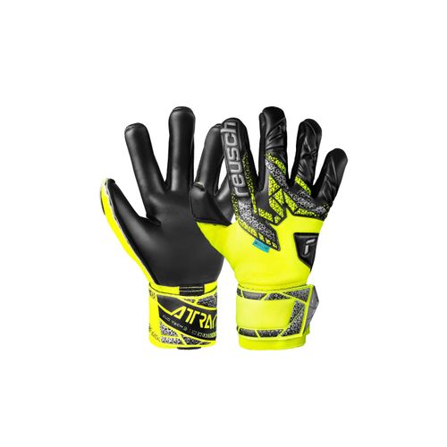 4060485557853 - Torwarthandschuhe REUSCH Attrakt Duo Damen Gr 105 gelb (gelb schwarz) 30% Polyester 5% Polyamid 5% Polyurethan 60% Elastodien mehrfarbig Sportlich Handschuhe mit maximalem Grip