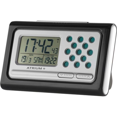 4037921003700 - Funkwecker ATRIUM A310-7 schwarz Wecker Digitalwecker Quarzwecker Schlafzimmer Sprachausgabe Senioren