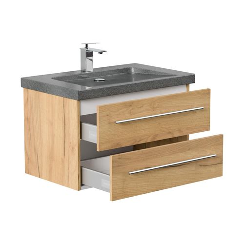 4251982676752 - Badmöbel Granit G654 YAMO 75cm 1 Hahnloch SoftClose weiß hochglanz 4251982676752 - Badmöbel Granit G654 YAMO 75cm 1 Hahnloch SoftClose weiß hochglanz