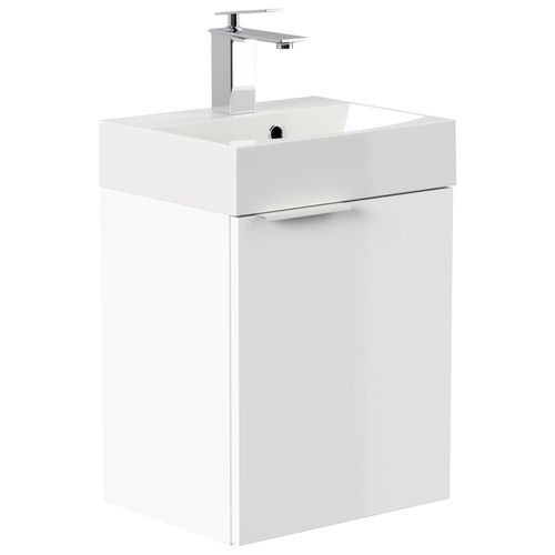 4251982674024 - Gäste WC Badmöbel Cubi Slimline 40cm SoftClose weiß hochglanz 4251982674024 - Gäste WC Badmöbel Cubi Slimline 40cm SoftClose weiß hochglanz