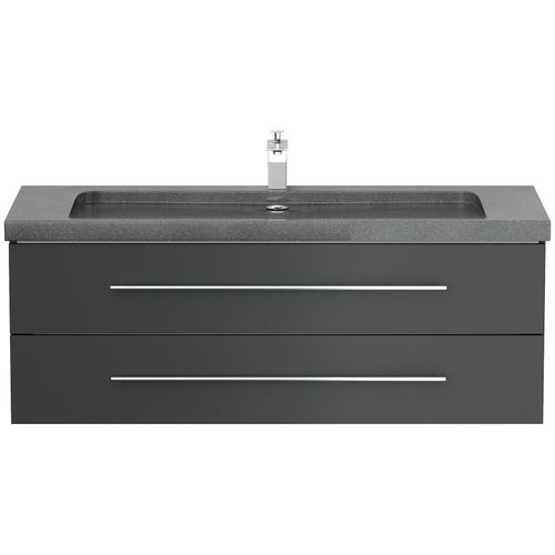 4251982676929 - Badmöbel Granit G654 YAMO 130 cm 1 Hahnloch SoftClose weiß hochglanz 4251982676929 - Badmöbel Granit G654 YAMO 130 cm 1 Hahnloch SoftClose weiß hochglanz
