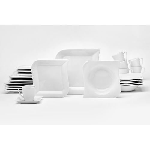 4009290144773 - Kombiservice VAN WELL Geschirr-Set Service Opera Geschirr-Sets Gr 30 tlg weiß Geschirr-Sets für 6 Personen 30 Teile 4009290144773 - Kombiservice VAN WELL Geschirr-Set Service Opera Geschirr-Sets Gr 30 tlg weiß Geschirr-Sets für 6 Personen 30 Teile