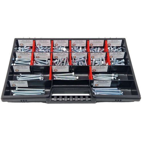 4270002651159 - Sechskantschrauben Sortiment M5    6mm-60mm 300 tlg Schraubenbox DIN 933 ISO4017 Vollgewindeschrauben Maschinenschrauben Gewindeschrauben Sechskantschrauben