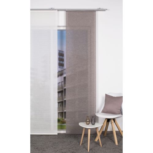 4011714626659 - Schiebegardine HOME WOHNIDEEN SIEGLINDE Gr 1 grau (stein) B60cm H245cm Polyester Gardinen HxB 245x60 Bambusoptik
