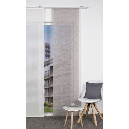 4056751117845 - Schiebegardine HOME WOHNIDEEN SIEGLINDE Gr 1 grau B60cm H245cm Polyester Gardinen HxB 245x60 Bambusoptik