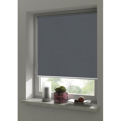 4003018369936 - Seitenzugrollo EASYFIX Rollo Verdunklung Premium grau B45cm H150cm Polyester Rollos Rollokette aus Metall