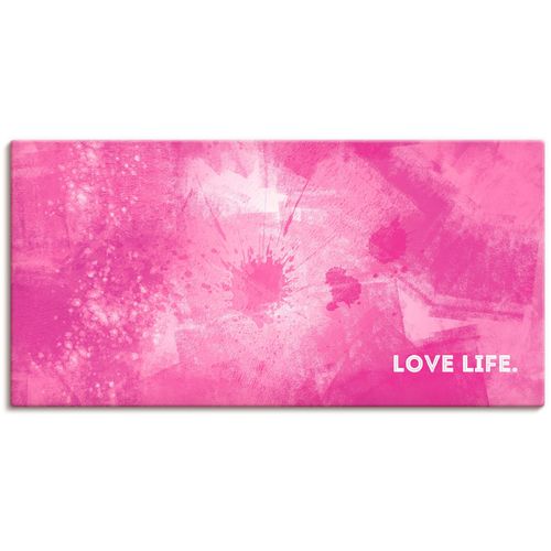 4055327190879 - Wandbild ARTLAND Emotionale Kunst Liebesleben Bilder Gr B H 150 cm x 75 cm Leinwandbild Sprüche & Texte 1 St pink Bild Kunstdruck Kunstdrucke Bilder als Alubild Leinwandbild Wandaufkleber oder Poster in versch Größen