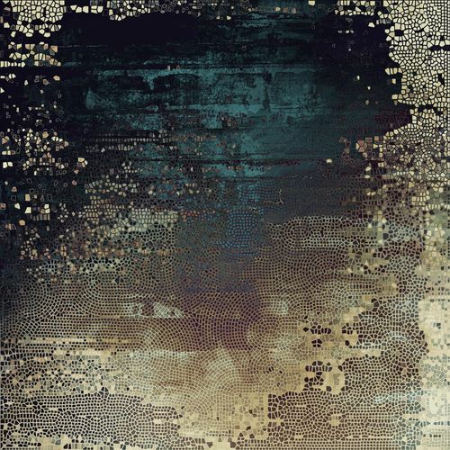 4067437732450 - Leinwandbild QUEENCE Golden Snake Bilder Gr B H 70 cm x 70 cm quadratisch Abstrakt quadratisch 1 St goldfarben Leinwandbilder Akustikbild mit sehr guten Schallabsorptions-Eigenschaften