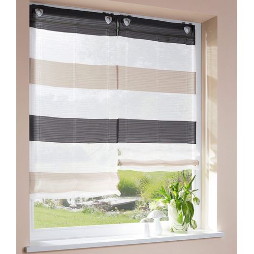 4011714658940 - Raffrollo HOME WOHNIDEEN Sarnia Raffrollos Gr 135 cm Hakenaufhängung 45 cm braun (stein) Raffrollos halbtransparent Raffrollo 4011714658940 - Raffrollo HOME WOHNIDEEN Sarnia Raffrollos Gr 135 cm Hakenaufhängung 45 cm braun (stein) Raffrollos halbtransparent Raffrollo