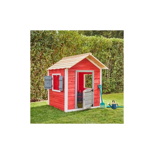 4059865756191 - Holz Gartenhäuschen Lotti rot Schwedenhaus Kinder Spielhaus Gartenhaus Holzhaus