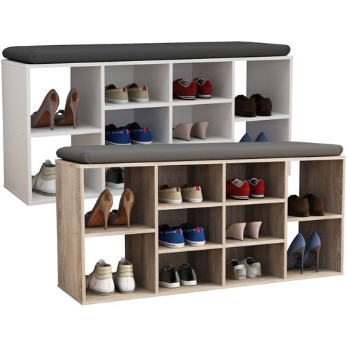 4051814427381 - Schuhregal Holz Regal Schuhschrank Schuhregal Hinsol S Gr 104 braun (sonoma eiche) B104cm H50cm T30cm Holzwerkstoff Holz Spanplatte Regale