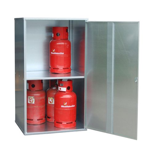 4052462026322 - Gasflaschen-Depot gfd-g 1 verzinkt 1 Tür geschlossen für 10x 11 kg-Gasflaschen - Bauer 4052462026322 - Gasflaschen-Depot gfd-g 1 verzinkt 1 Tür geschlossen für 10x 11 kg-Gasflaschen - Bauer
