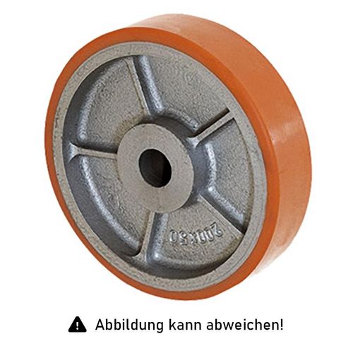 4250448508804 - Rollcart Schwerlast- Polyurethan- Rolle Ø250x60mm mit 1500kg Tragkraft