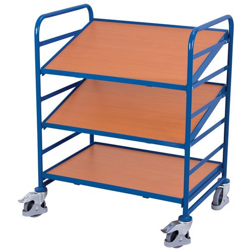 4035694007970 - Eurokastenwagen mit 2 neigbaren Holzböden 825x610mm - Variofit 4035694007970 - Eurokastenwagen mit 2 neigbaren Holzböden 825x610mm - Variofit