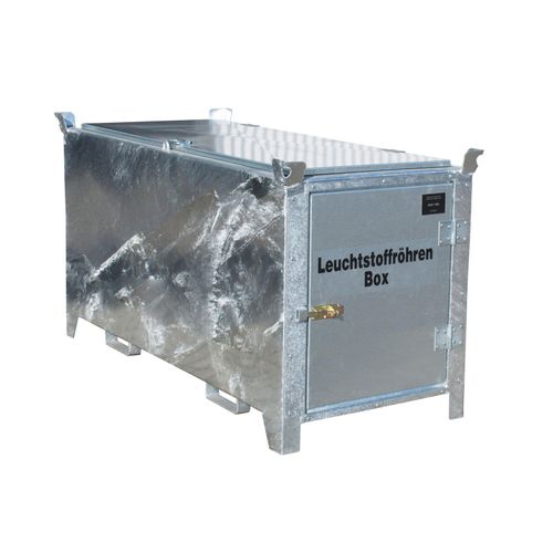 4052462010987 - eurokraft pro Leuchtstoffröhren-Box feuerverzinkt Volumen 1140 l 1100 Stk Ø 25 mm   500 Stk Ø 37 mm LxBxH 2100 x 770 x 975 mm ab 3 Stk