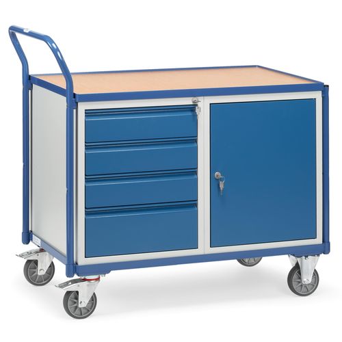 4017976021553 - Fetra fetra 2635 Tisch- und Schrankwagen Stahl pulverbeschichtet Traglast (max) 250 kg Brillantblau (RAL 5007)