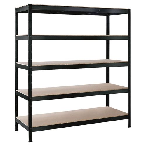 4058255082834 - Schulte Regalwelt - Schwerlastregal mit 5 Holzböden 180x160x60 cm (HxBxT) Traglast pro Ebene ca 250 Kg schwarz-Struktur Lagerregal Kellerregal 4058255082834 - Schulte Regalwelt - Schwerlastregal mit 5 Holzböden 180x160x60 cm (HxBxT) Traglast pro Ebene ca 250 Kg schwarz-Struktur Lagerregal Kellerregal