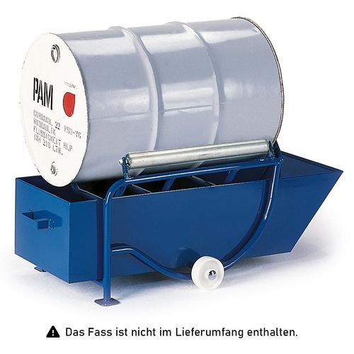 4250448505001 - Fasskippbock 200 l mit 2 Standfüßen und Ölauffangwanne Fassauflage 4 Polyamidrollen 4250448505001 - Fasskippbock 200 l mit 2 Standfüßen und Ölauffangwanne Fassauflage 4 Polyamidrollen