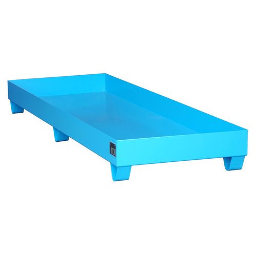 4052462021556 - Stahl-Auffangwanne ohne Gitterrost 2400 x 800 mm blau RAL 5012