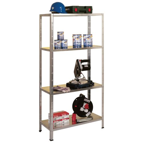 4004514117373 - Schulte Regalwelt - Schulte Fachbodenregal 1000x1800x400mm verzinkt mit 4 Böden aus Metall 65kg Fachlast