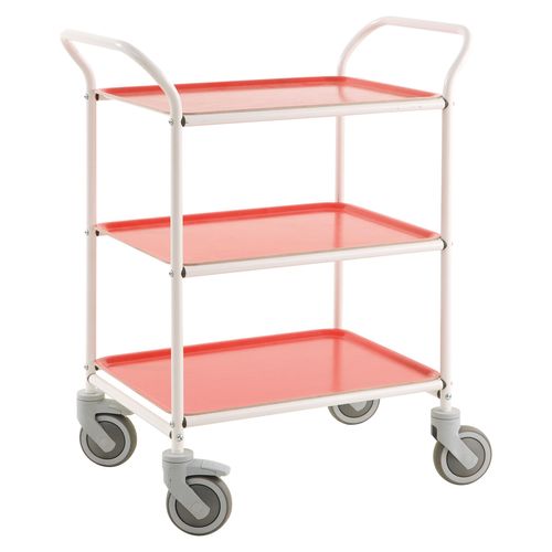 7350050356569 - Tablettwagen KM1620-VR 3 Tabletts 495x770x960mm (BxLxH) bis 150kg belastbar 4 Lenkrollen 2 davon mit Bremse weiß 735005035 7350050356569 - Tablettwagen KM1620-VR 3 Tabletts 495x770x960mm (BxLxH) bis 150kg belastbar 4 Lenkrollen 2 davon mit Bremse weiß 735005035