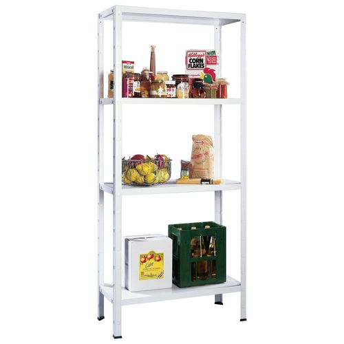 4004514116956 - Schulte Regalwelt - Schulte Fachbodenregal 1000x1800x400mm in sonderweiß mit 4 Böden aus Metall 65kg Fachlast 4004514116956 - Schulte Regalwelt - Schulte Fachbodenregal 1000x1800x400mm in sonderweiß mit 4 Böden aus Metall 65kg Fachlast