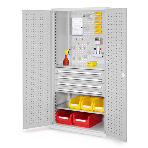 4251142217054 - Systeme ®RasterPlan Schubladenschränke 1950x1000x600mm Lochplattentüren Modell 13 lichtgrau 4251142217054 - Systeme ®RasterPlan Schubladenschränke 1950x1000x600mm Lochplattentüren Modell 13 lichtgrau