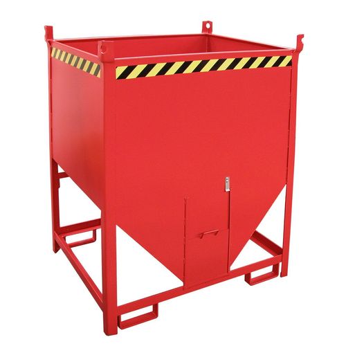 4052462014831 - Silobehälter SGS 100 mit Schieberverschluss L 1000 x B 1200 x H 1495 mm 1 m³ bis 1500 kg Stahl Feuerrot 4052462014831 - Silobehälter SGS 100 mit Schieberverschluss L 1000 x B 1200 x H 1495 mm 1 m³ bis 1500 kg Stahl Feuerrot