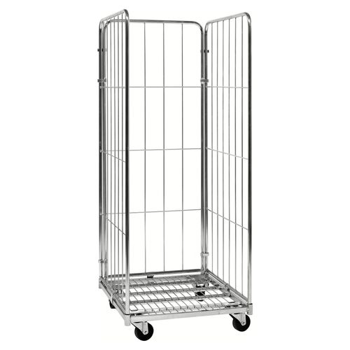 7350050358990 - Rollcontainer KM72801803B Rollcontainer 3 Seiten 800x720x1800mm (BxLxH) bis 400kg belastbar verzinkt 7350050358990 Kongamek