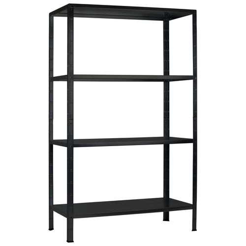 4058255083404 - Schulte Regalwelt - Steckregal mit 4 PowerMAX Fachböden 65 kg Tragkraft 180x100x40 cm (HxBxT) schwarz-Struktur Lagerregal Werkstattregal 4058255083404 - Schulte Regalwelt - Steckregal mit 4 PowerMAX Fachböden 65 kg Tragkraft 180x100x40 cm (HxBxT) schwarz-Struktur Lagerregal Werkstattregal