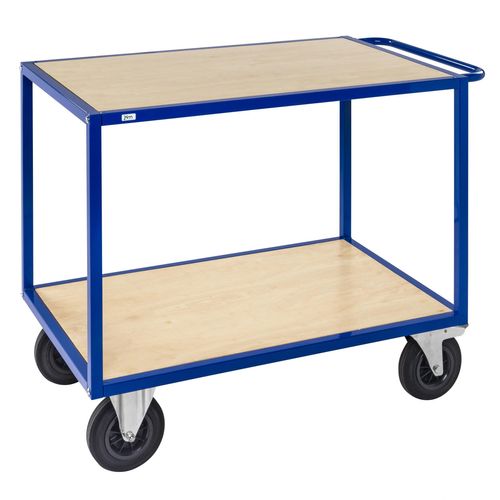 7350112293139 - Kongamek - Tischwagen in blau 1200x680x934mm in Holzoptik mit Schiebegriff Gummibereifung und Bremse 7350112293139 - Kongamek - Tischwagen in blau 1200x680x934mm in Holzoptik mit Schiebegriff Gummibereifung und Bremse