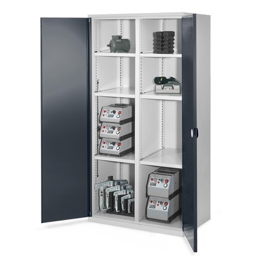 4251142239025 - Systeme Schwerlastschränke mit Mitteltrennwand 1950x1000x600mm Doppelwandtüren Modell 51 anthrazitgrau 4251142239025 - Systeme Schwerlastschränke mit Mitteltrennwand 1950x1000x600mm Doppelwandtüren Modell 51 anthrazitgrau