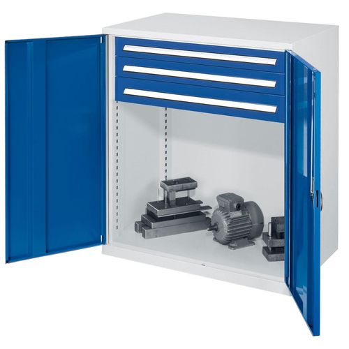 4251142238677 - Systeme Schwerlast-Beistellschränke ohne Mitteltrennwand 1110x1000x600mm Modell 65 Vollblechtüren enzianblau 4251142238677 - Systeme Schwerlast-Beistellschränke ohne Mitteltrennwand 1110x1000x600mm Modell 65 Vollblechtüren enzianblau