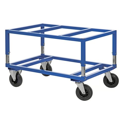 7350074807139 - Palettenwagen KM222-FIN-RB Palettenwagen 1200x1000 1000x1200x655mm (BxLxH) bis 800kg belastbar 2 Bockrollen 2 Lenkrollen mi