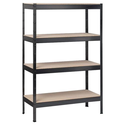 4058255083411 - Schulte Regalwelt - Schwerlastregal mit 4 Holzböden 180x120x40 cm (HxBxT) Traglast pro Ebene ca 150 Kg schwarz-Struktur Lagerregal Kellerregal 4058255083411 - Schulte Regalwelt - Schwerlastregal mit 4 Holzböden 180x120x40 cm (HxBxT) Traglast pro Ebene ca 150 Kg schwarz-Struktur Lagerregal Kellerregal