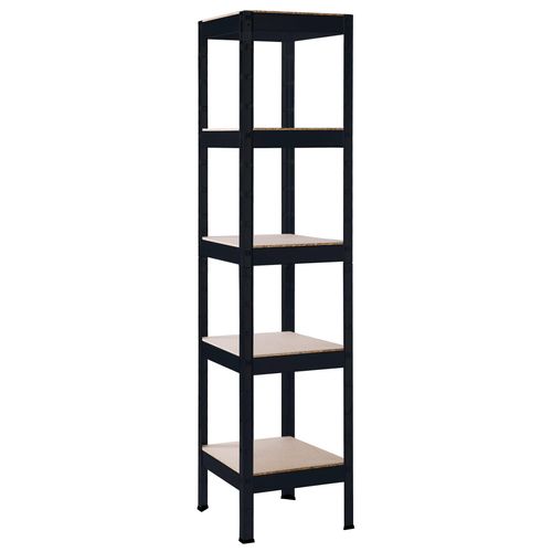 4058255092093 - Schulte Regalwelt - Schwerlastregal mit 5 Holzböden 180x45x45 cm (HxBxT) Traglast pro Ebene ca 200 Kg schwarz-Struktur Lagerregal Kellerregal 4058255092093 - Schulte Regalwelt - Schwerlastregal mit 5 Holzböden 180x45x45 cm (HxBxT) Traglast pro Ebene ca 200 Kg schwarz-Struktur Lagerregal Kellerregal