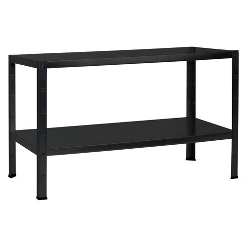 4058255083480 - Schulte Regalwelt - Steckregal mit 2 PowerMAX Fachböden 65 kg Tragkraft 43x120x40 cm (HxBxT) schwarz-Struktur Blackline Lagerregal
