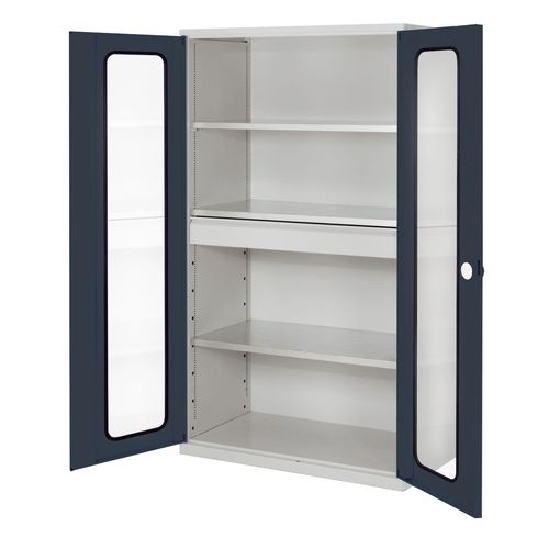 4251142240342 - Systeme ®RasterPlan Großvolumenschränke 1950x1130x590mm Sichtfenstertüren Modell 2 anthrazitgrau 4251142240342 - Systeme ®RasterPlan Großvolumenschränke 1950x1130x590mm Sichtfenstertüren Modell 2 anthrazitgrau