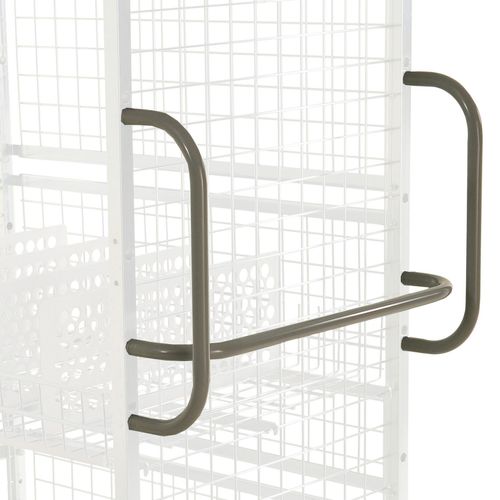 7350074801885 - Griff stehend paar 420x140x22mm als Zubehör für Kommissionierwagen Modul 300 - Kongamek
