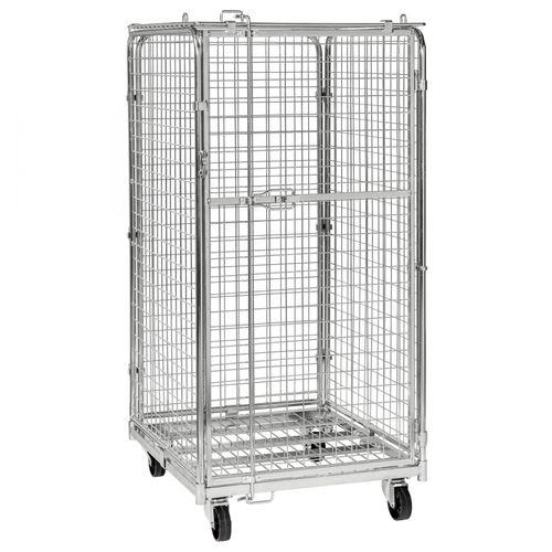 7350074807597 - Kongamek - Sicherheitscontainer 795x715x1505mm verzinkt mit Gitterboden 4 Gitterwänden Tür und Bremse 7350074807597 - Kongamek - Sicherheitscontainer 795x715x1505mm verzinkt mit Gitterboden 4 Gitterwänden Tür und Bremse